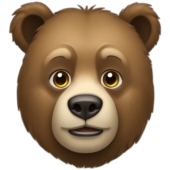 A bear with putin face emoji