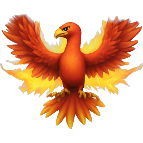 Phoenix bursting from Flames emoji