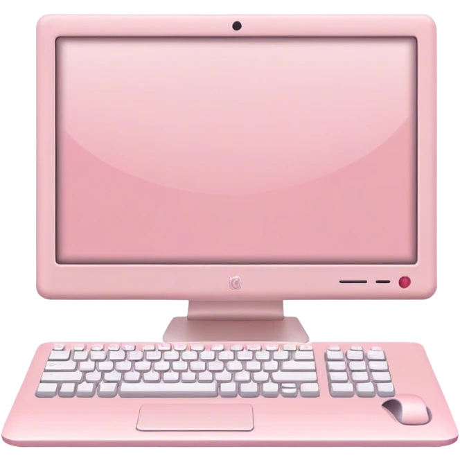 pastel pink desktop computer  emoji
