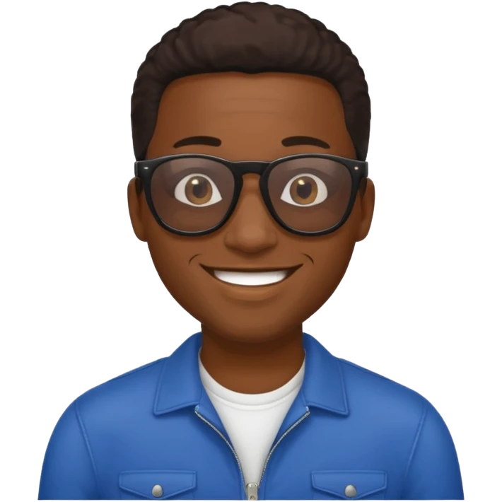 black man with sunglasses, smiling emoji