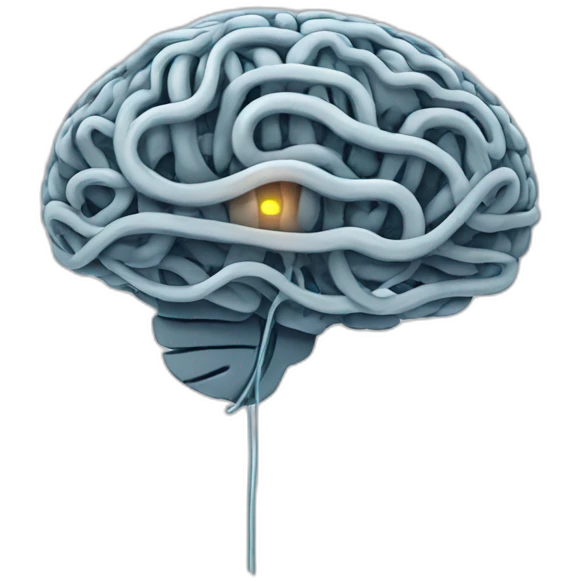 Electronic brain wire technology emoji