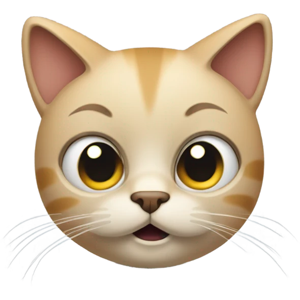 Cat face with arms out confused  emoji