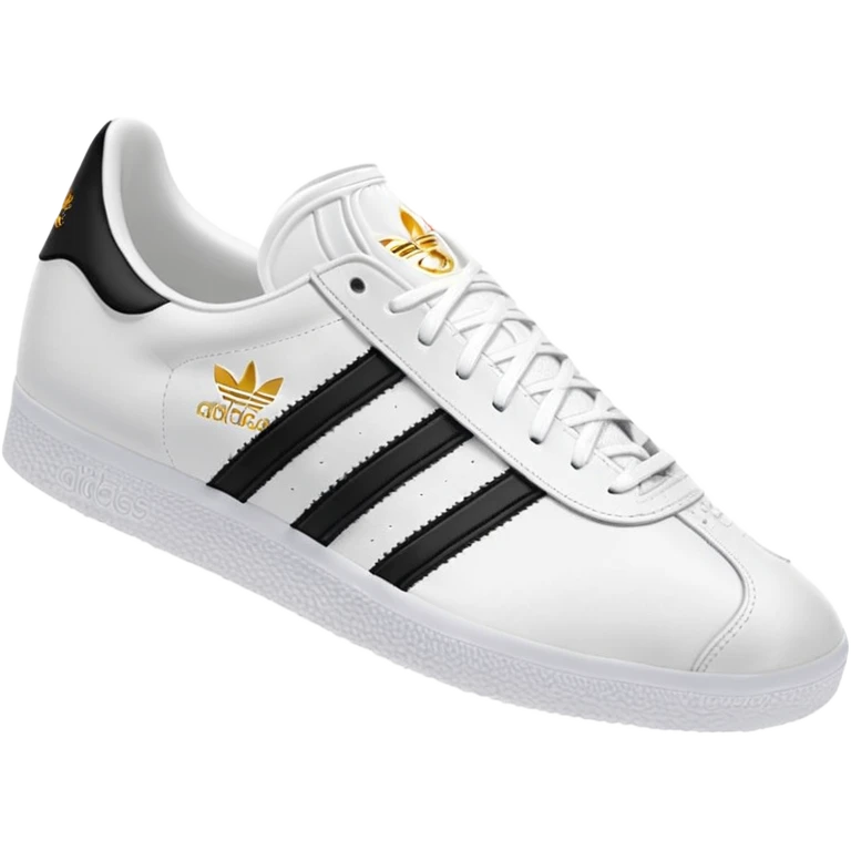 Adidas white stripes gazel emoji