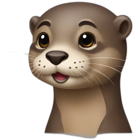 otter with a tattoo emoji