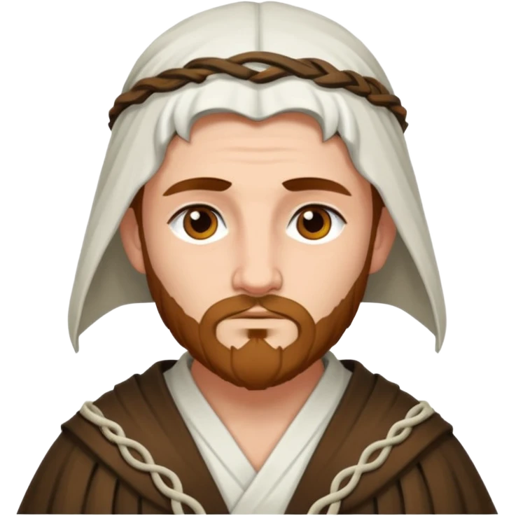 Welsh druid in white robes emoji