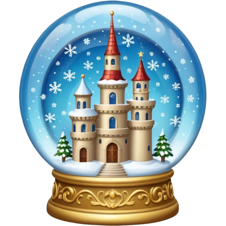 snow-globe, tower inside emoji