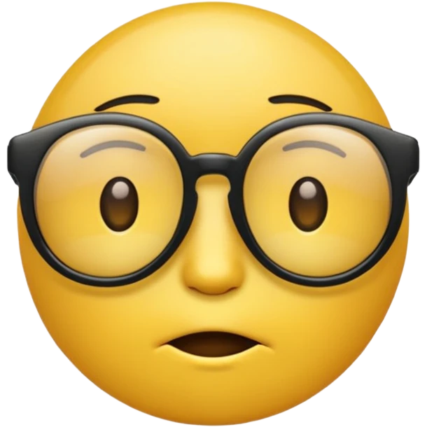 Emoji con lentes y que esté triste  emoji
