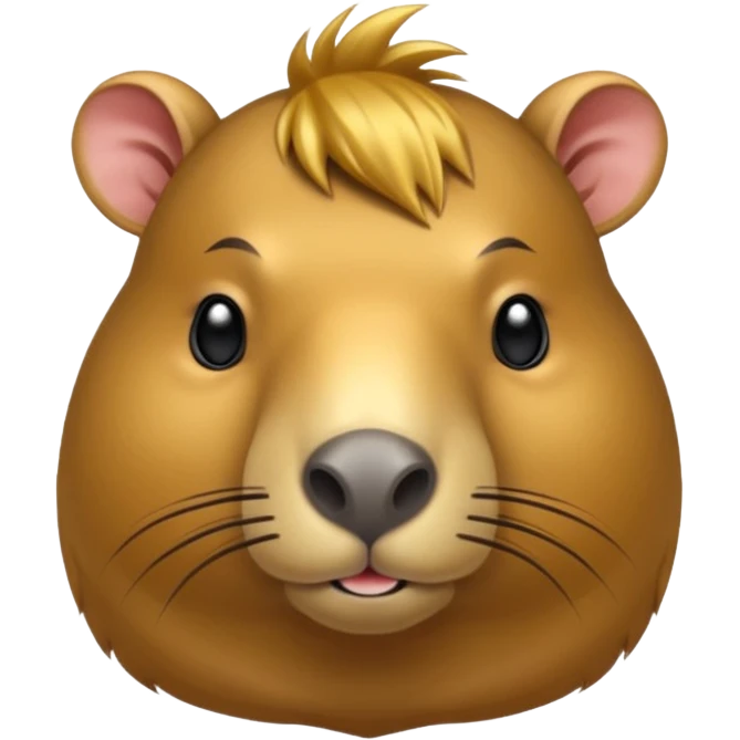 uma moeda de capybara fofinha kawai emoji