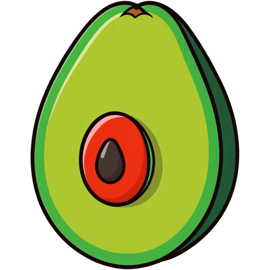 Aguacate con labios grandes  emoji