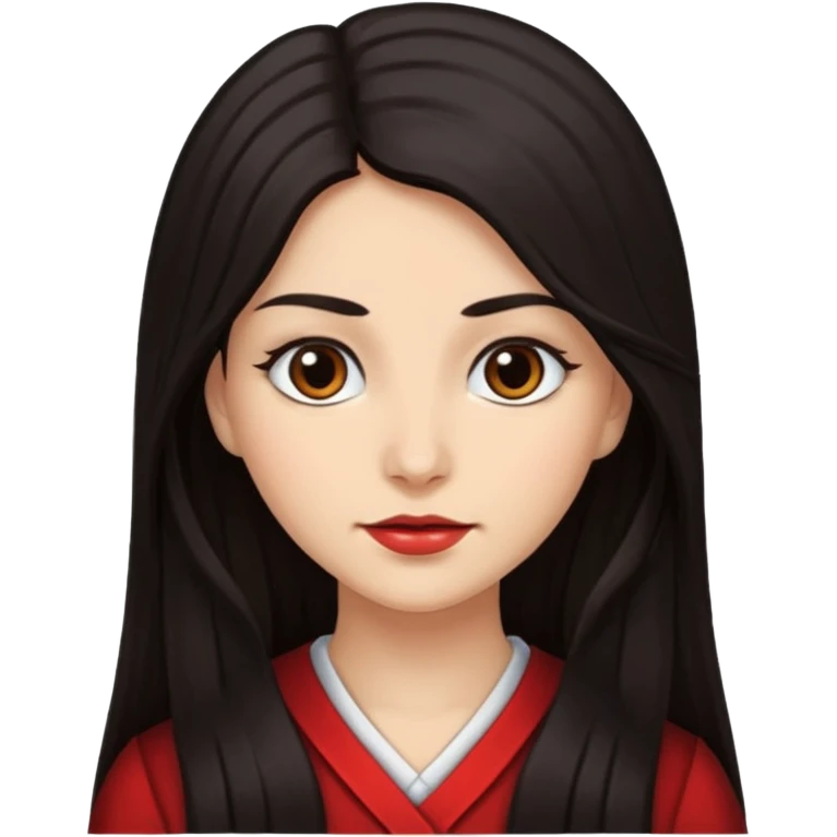 Long dark hair female Turkish
 emoji