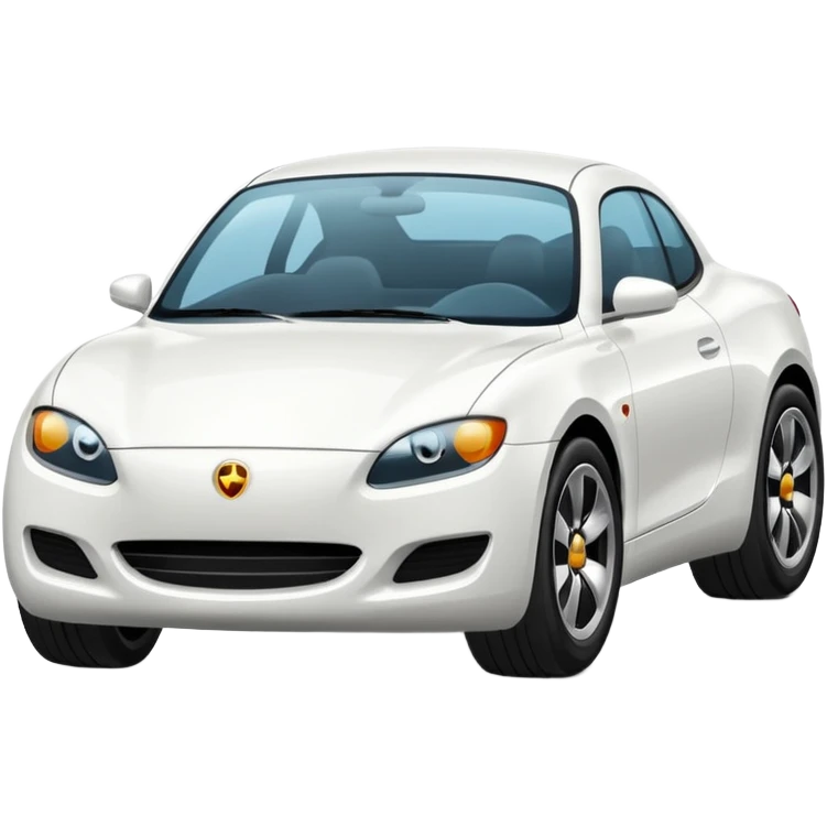 a white car on a black background. Lots of details emoji