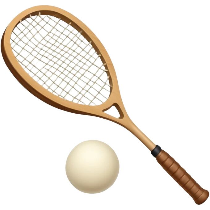 Cream raquetball with raquet emoji