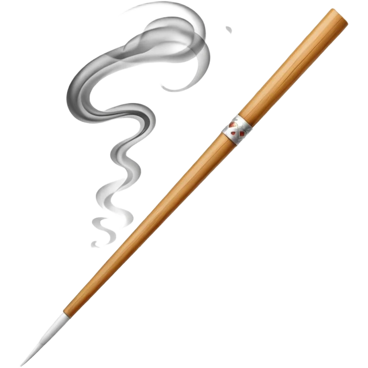 The chopsticks 🥢 emoji with smoke of a cigarette 🚬 emoji