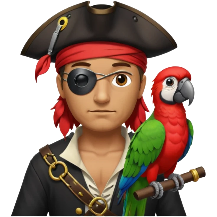 pirate and parrot emoji