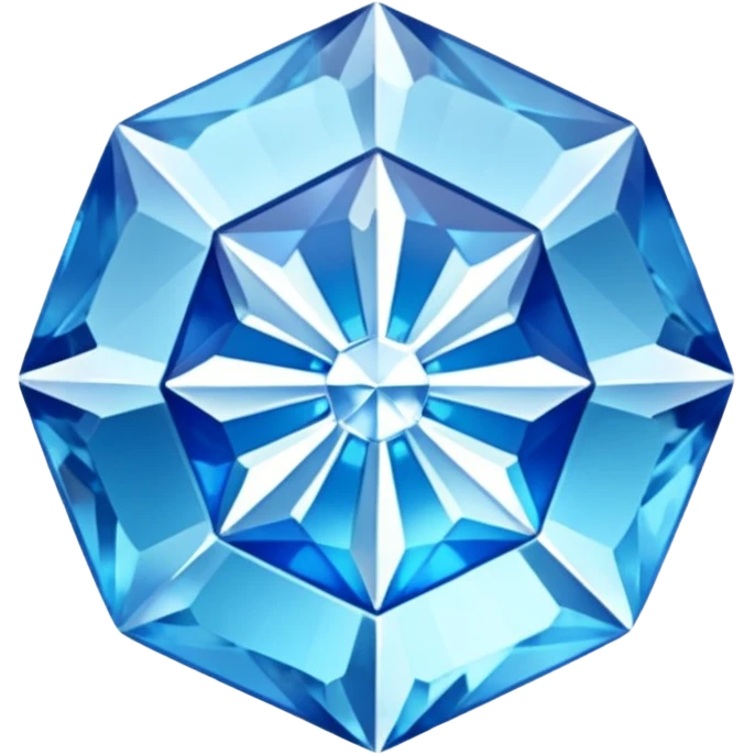 Blue Gem with an Ice Flake Inside emoji