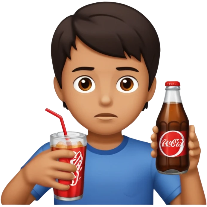 boy refusing a soda emoji