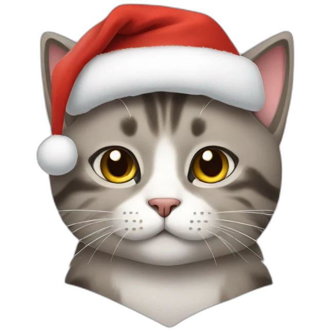 A Christmas cat who chooses emoji