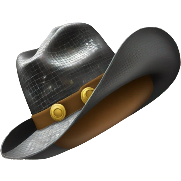Disco ball with cowboy hat emoji