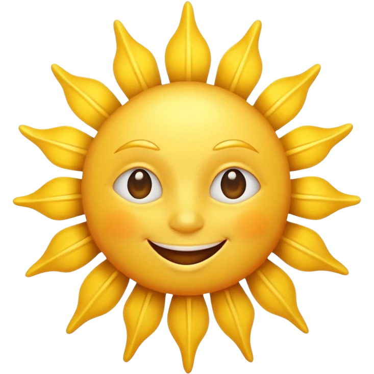 smiling sun emoji, simple and cheerful emoji