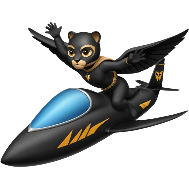 panther flying glider emoji
