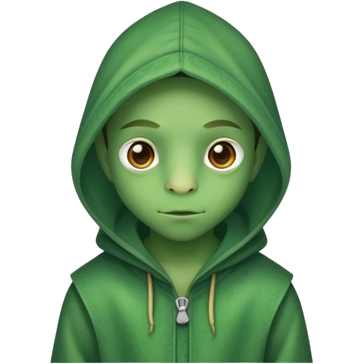 Leon character from Brawl Stars, a hooded chameleon kid emoji