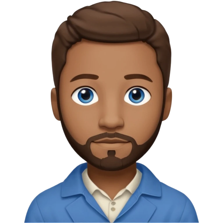  Edwin Epps from 12 Years of Slave with blue eyes, brown hair and short beard, light skin, light brown outfit emoji