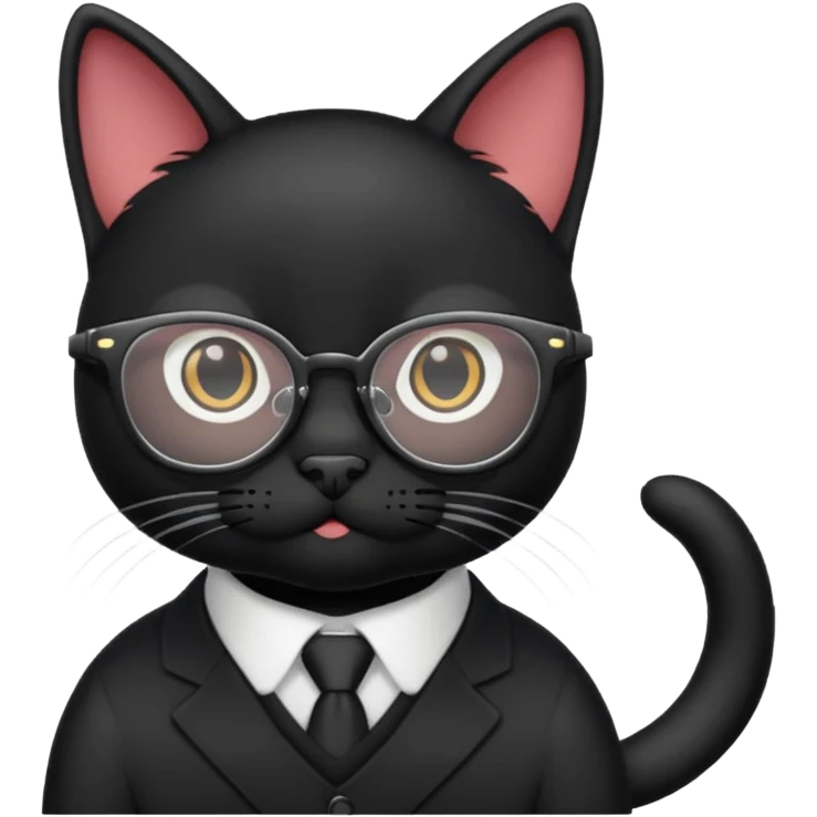 black cat office emoji