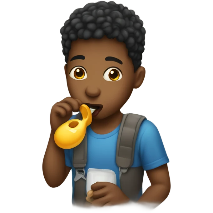young man sucking a pacifier emoji