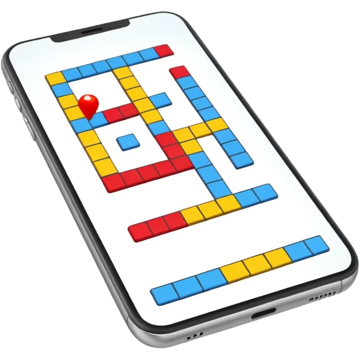 Crosswords on cellphone emoji