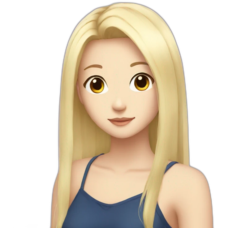 anime girl with blonde hair emoji