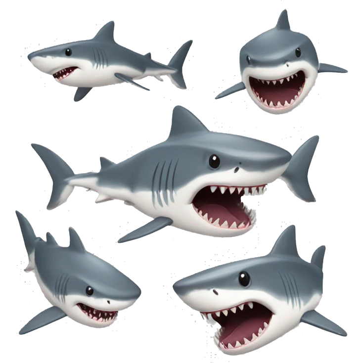 smiley agressive wild shark teeth emoji