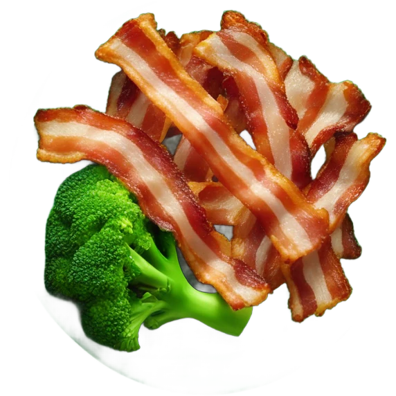 Bacon and broccoli  emoji
