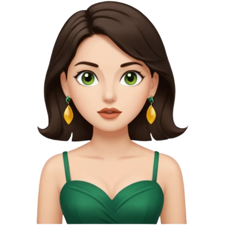pretty bratz genmoji that looks like tamannah bhatia (bollywood actress), wearing a dark green sweetheart neckline top, dark brown hair, light makeup, no necklace, dangly earrings, side hair part, fair.


Show her spitting emoji
