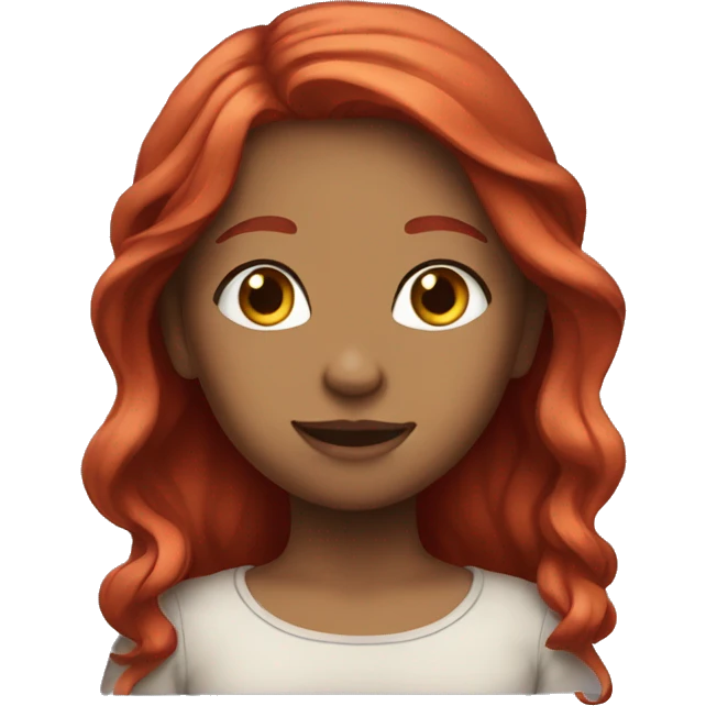 Girl with red hair wavi emoji