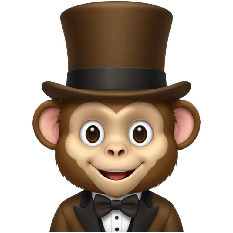 monkey with top hat emoji
