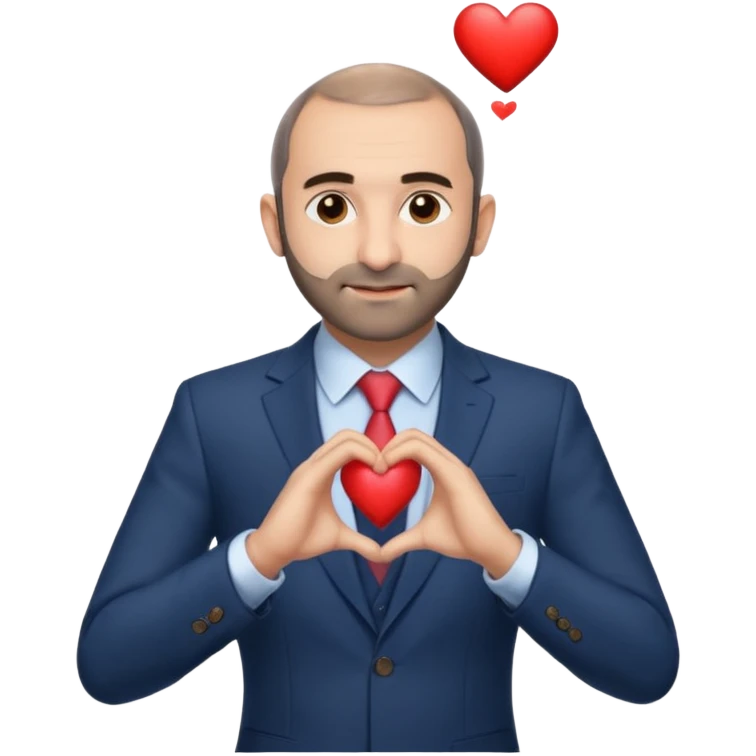 Nikol Pashinyan in the suite makes heart with his hands emoji