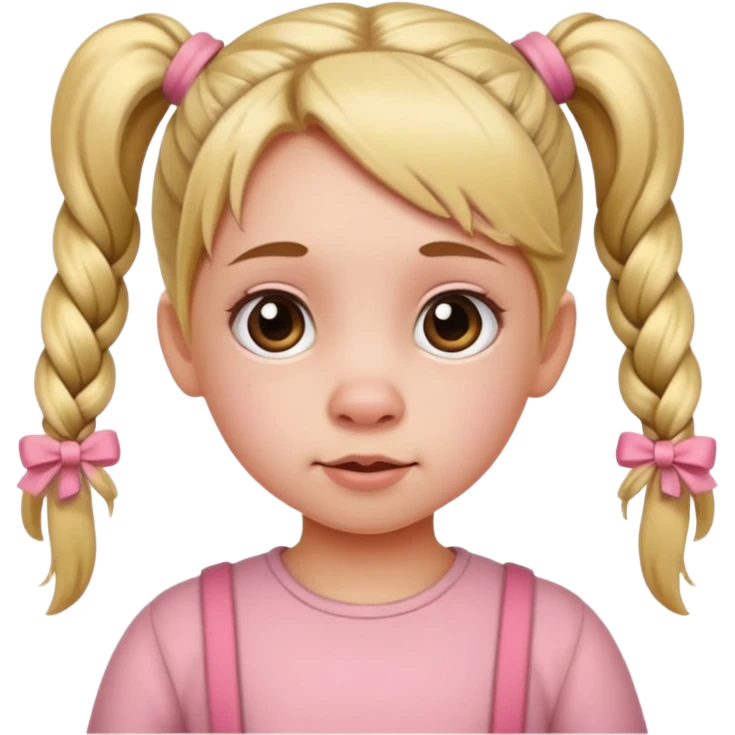 Little girl with pig tails emoji