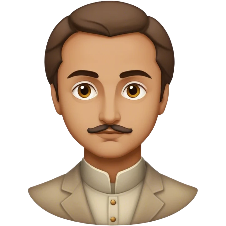 Cinematic Realistic Khalil Gibran Portrait Emoji, depicted as a poetic visionary with gentle thoughtful eyes in classic attire, rendered with soft textures and warm ethereal lighting that captures his literary spirit. emoji