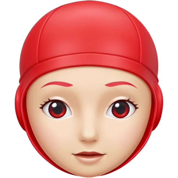 swim cap object icon, smooth rubber texture, bright color, pool equipment, 3D cartoon, mobile game icon style, centered, clean background, no text, no watermark
 emoji