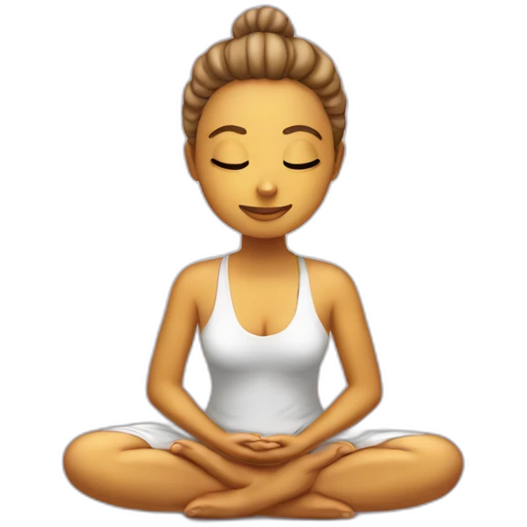 meditation euphorie bonne humeur femme emoji