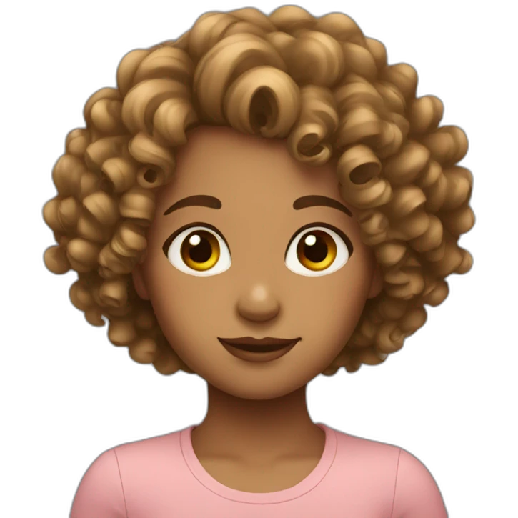 girl with curly hair emoji