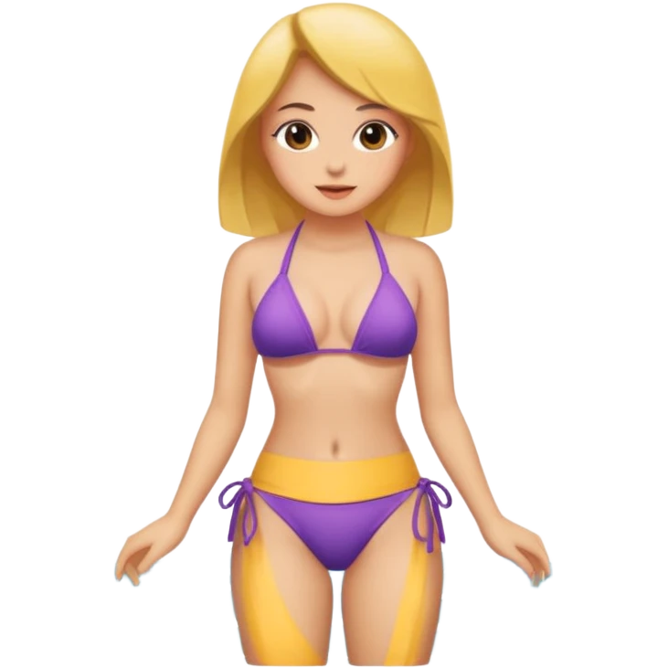 a girl wearing a bikini but too sexy emoji