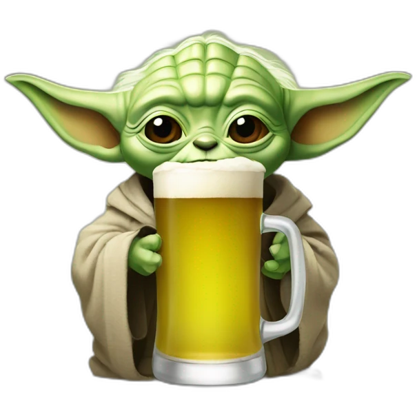 Yoda drink beer  emoji