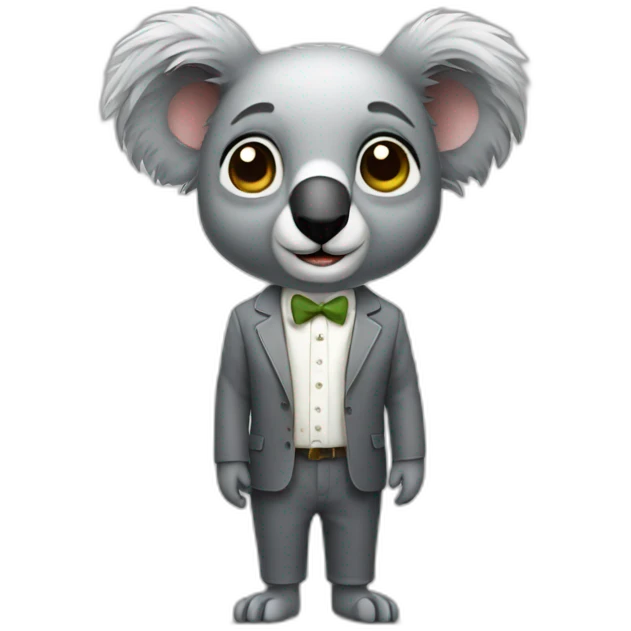 smart thin math koala man emoji