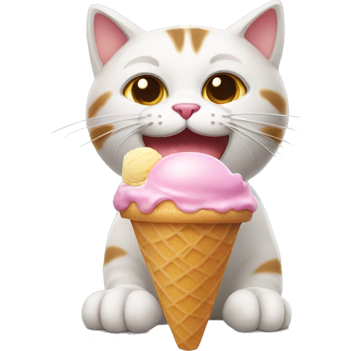 Cat eating ice cream  emoji