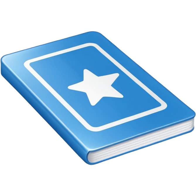 Blue label with white lettering NEW emoji