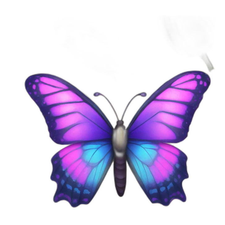butterfly with tulips and sparkle emoji