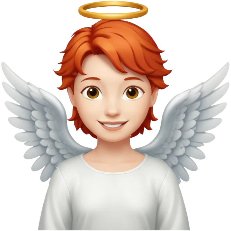 red haired angel with wings emoji