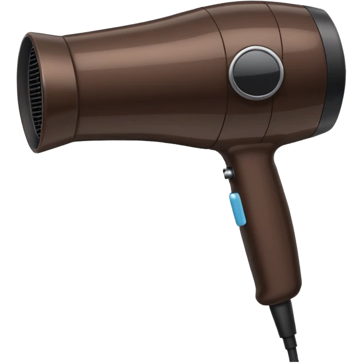 dark brown hair dryer emoji