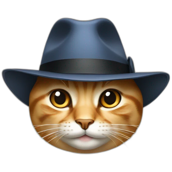 cat in fedora emoji